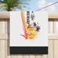 Beach Towel — "In There Like Swimwear" Retro Palm Surf Design