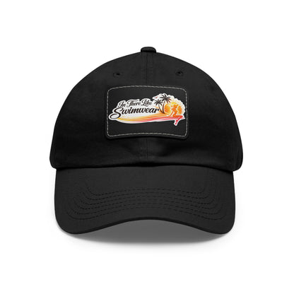 Dad Hat with Leather Patch (Rectangle)