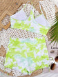 Tie-Dye Spaghetti Strap Top and Drawstring Shorts Swim Set
