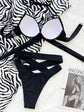 Crisscross Halter Neck Bikini Set