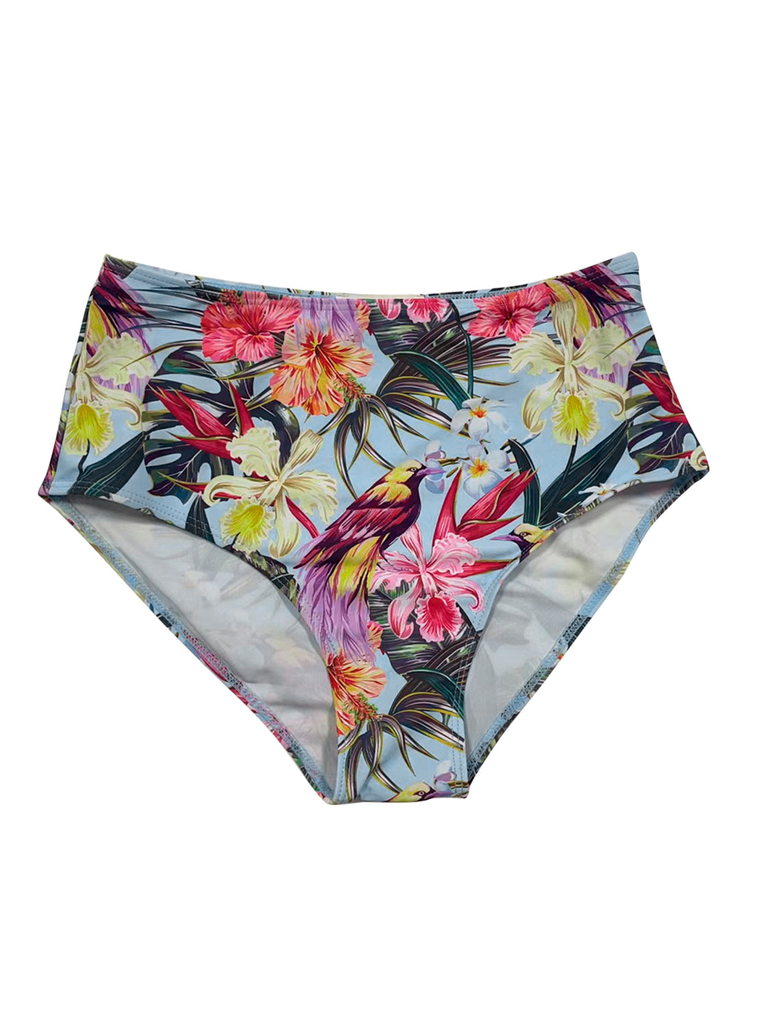 Printed Surplice Wide Strap Two-Piece Swim Set